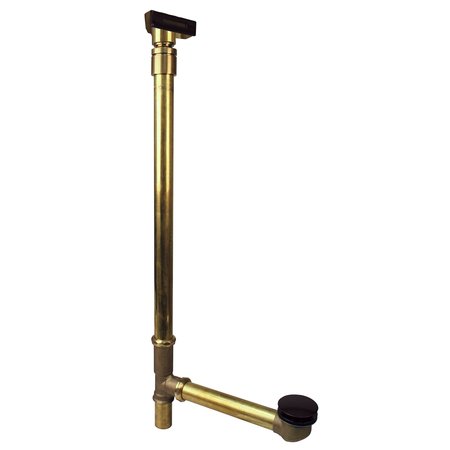 WESTBRASS 22" Ball Joint  Linear Overflow W/ ADA Approved Tip-Toe Drain in Oil Rubbed Bronze 7931817BJLD-12